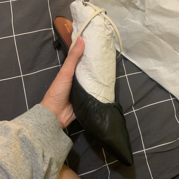 Reformation Shoes - Sabrina Ankle Wrap Kitten Mule Heel size 10